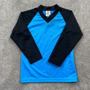 High Five Sportswear Long Sleeves Soccer Jersey Shirt Youth Size S Blue Black